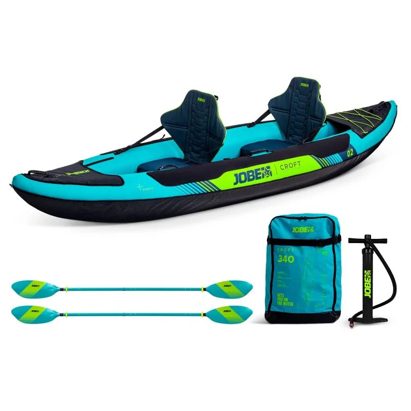 Jobe Croft Kayak inflável para 1 ou 2 pessoas verde