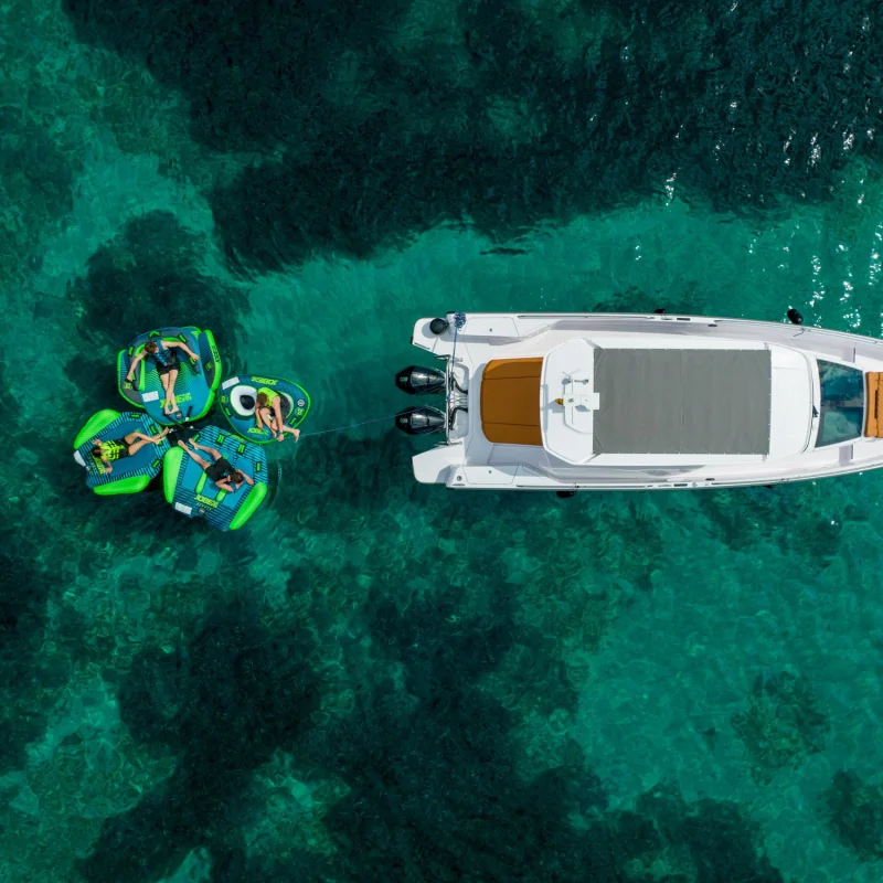 Flotador de arrastre tipo deck Jobe Scout para 3 personas