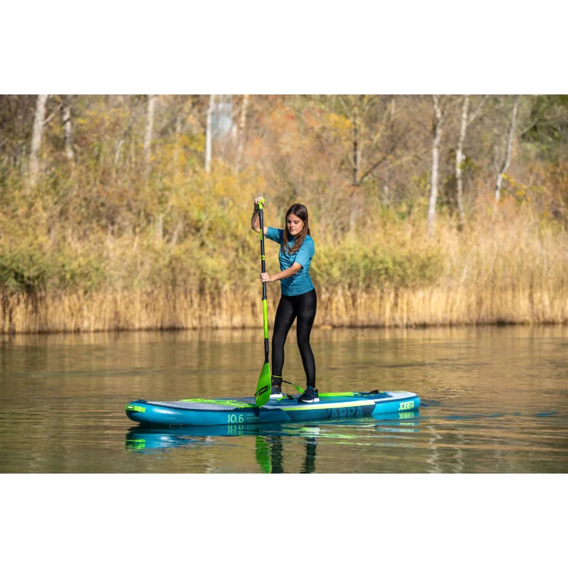 Tabla de paddle surf Jobe Yarra 10.6 azul con remo de fibra de vidrio